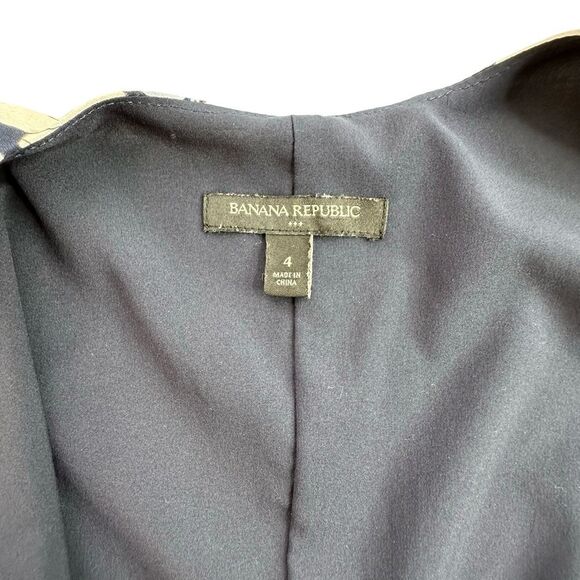 Banana Republic Navy Floral Midi Wrap Dress Dress Size 4 - Picture 6 of 17